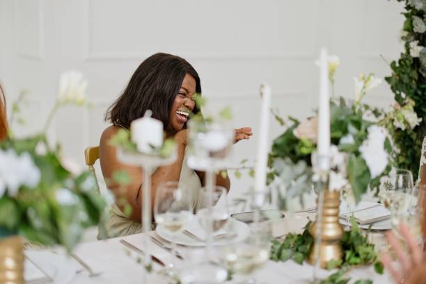 Elegant celebration setting with floral arrangements